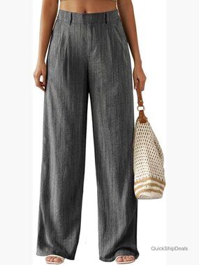Wide Leg Pants High Waisted Palazzo Trousers with Pockets